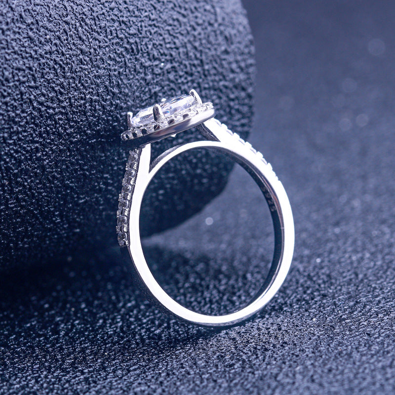 Be Mine Oval Cut Sterling Silver Ring-TL-Juri Elle