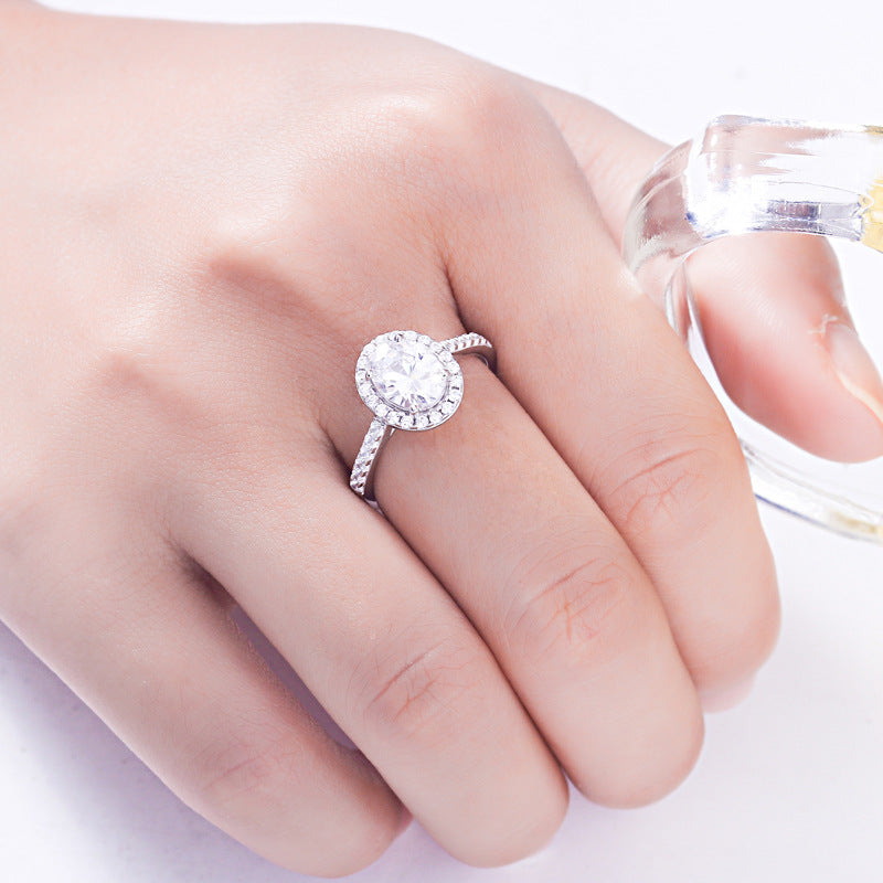 Be Mine Oval Cut Sterling Silver Ring-TL-Juri Elle