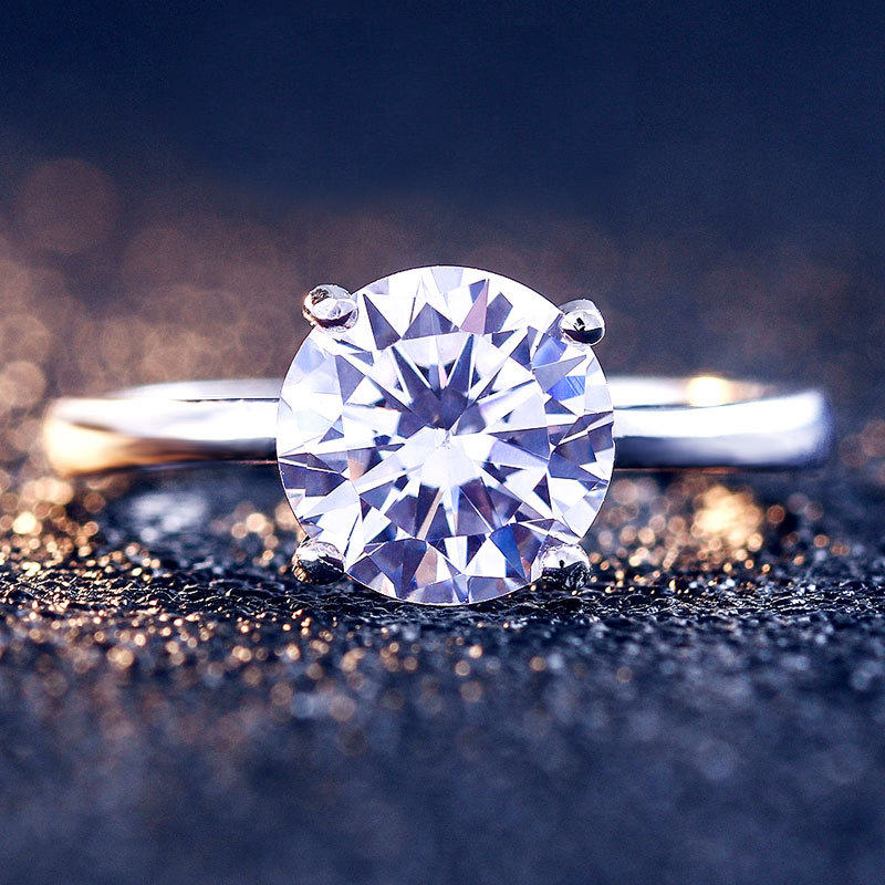 Classic Round Cut Sterling Silver Ring-TL-Juri Elle