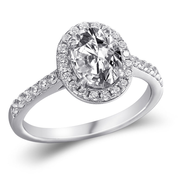 Be Mine Oval Cut Sterling Silver Ring-TL-Juri Elle