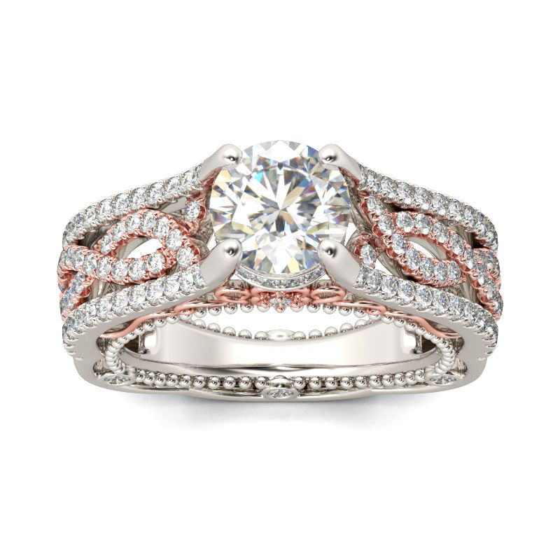 Twisting Two Tone Sterling Silver Ring-JE-Juri Elle