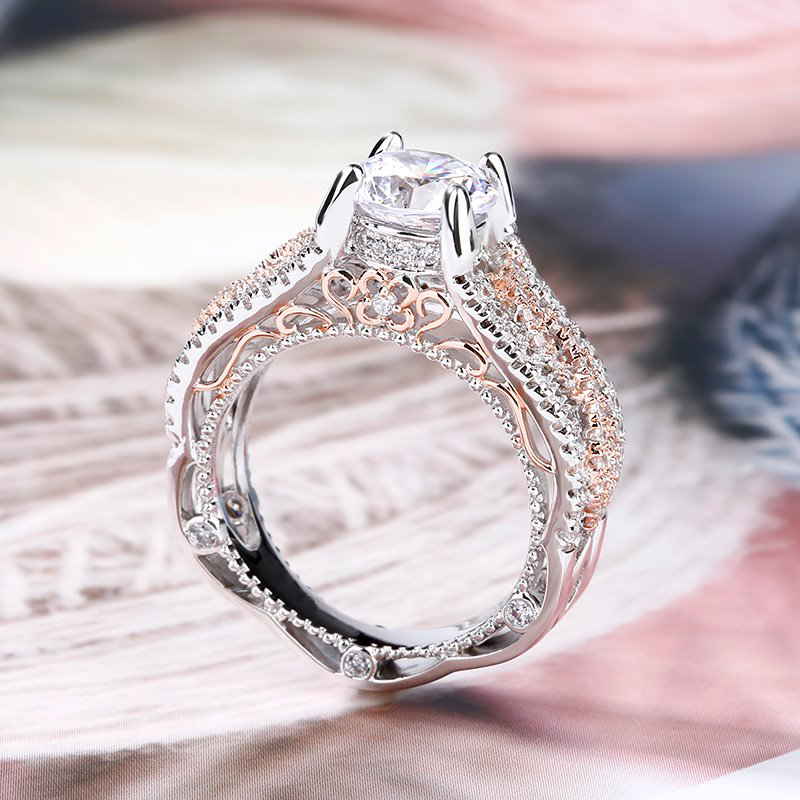 Twisting Two Tone Sterling Silver Ring-JE-Juri Elle