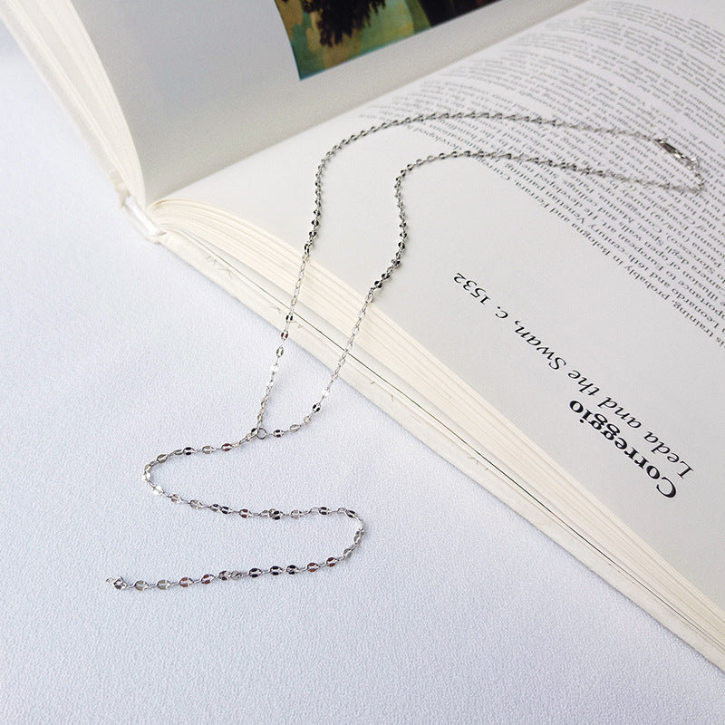Fashion Y-Shape Sterling Silver Plated Platinum Necklace