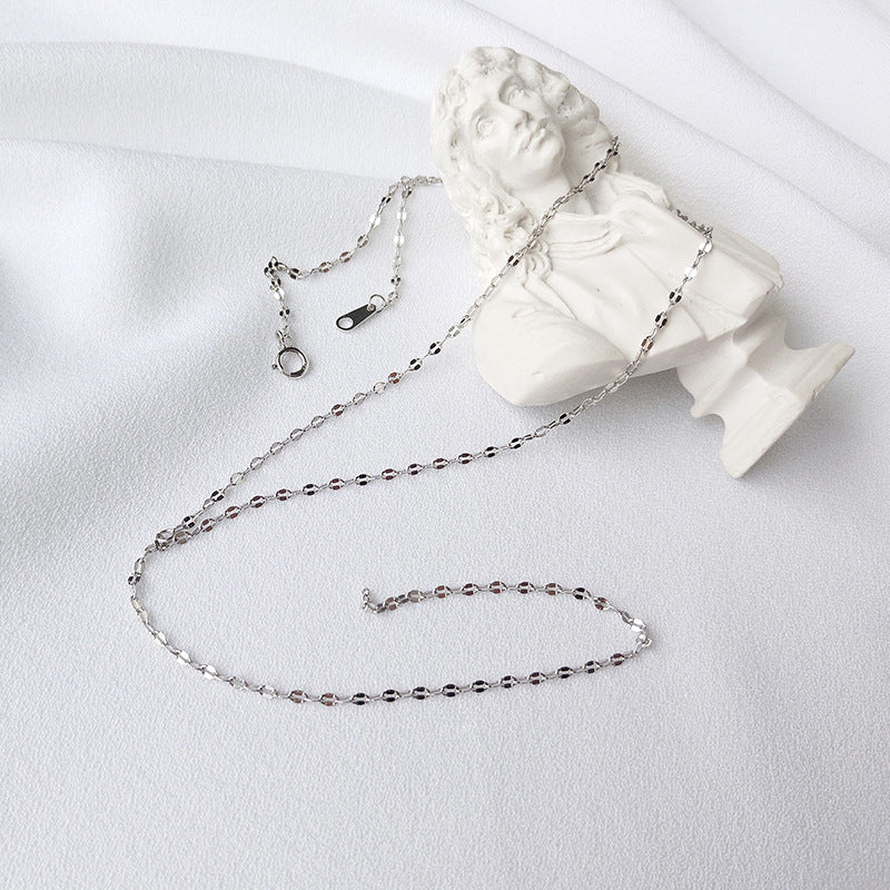 Fashion Y-Shape Sterling Silver Plated Platinum Necklace