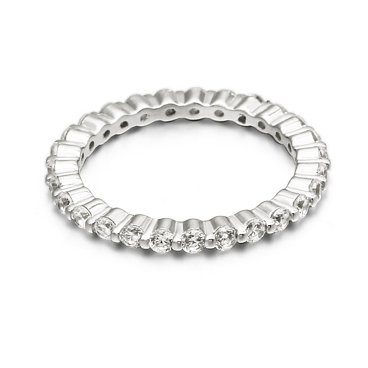 Lifetime Round Cut Sterling Silver Ring-TL-Juri Elle