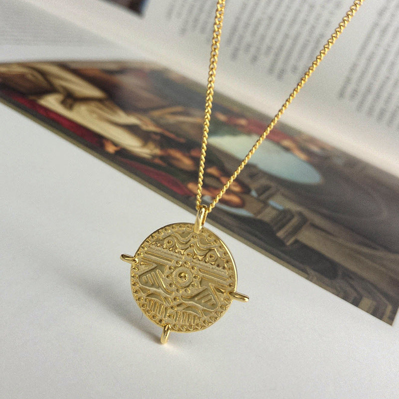 Fantasy Carved Sterling Silver Necklace