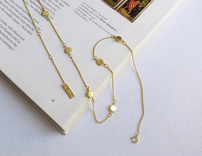 Star Track Sterling Silver Necklace