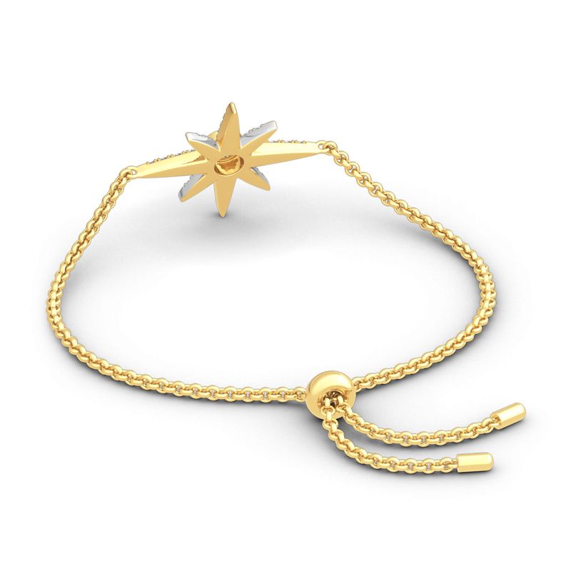Two Tone Star Sterling Silver Bracelet-JE-Juri Elle