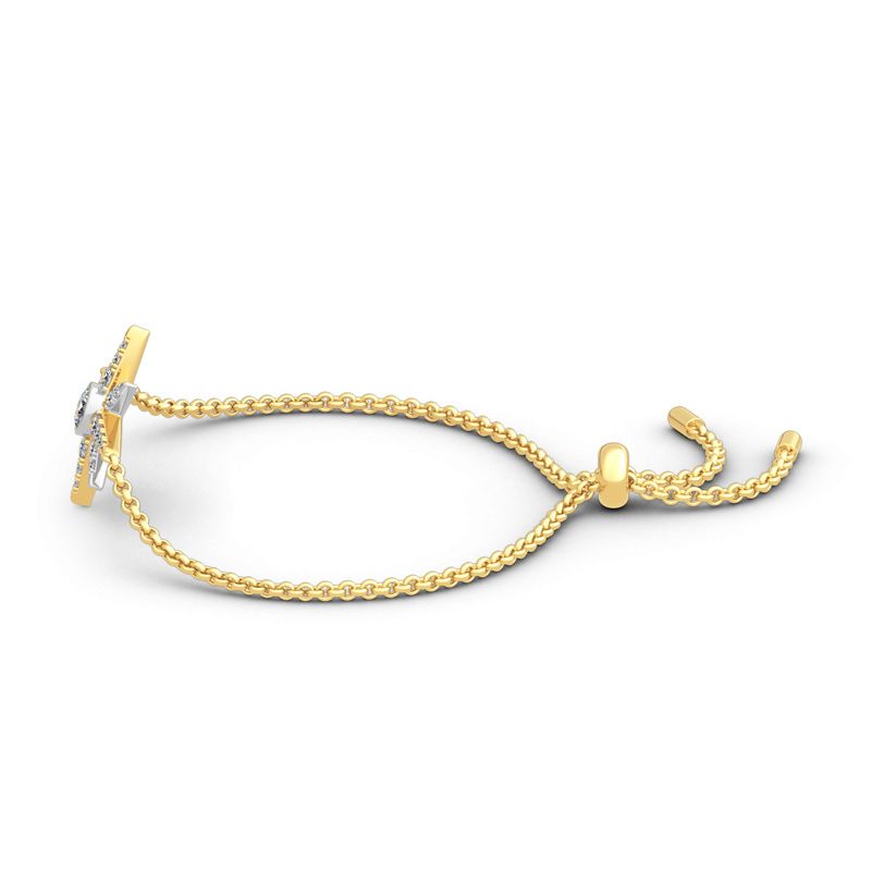 Two Tone Star Sterling Silver Bracelet-JE-Juri Elle