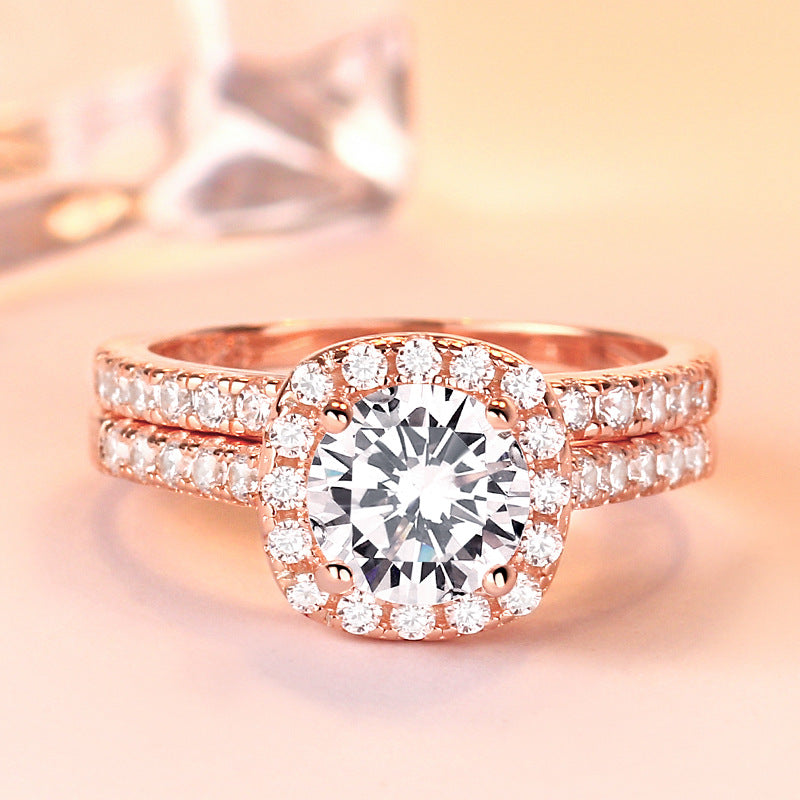 Sunflower Round Cut Sterling Silver Ring-TL-Juri Elle