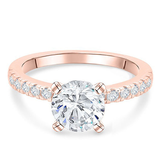 Pupil Round Cut Sterling Silver Ring-TL-Juri Elle