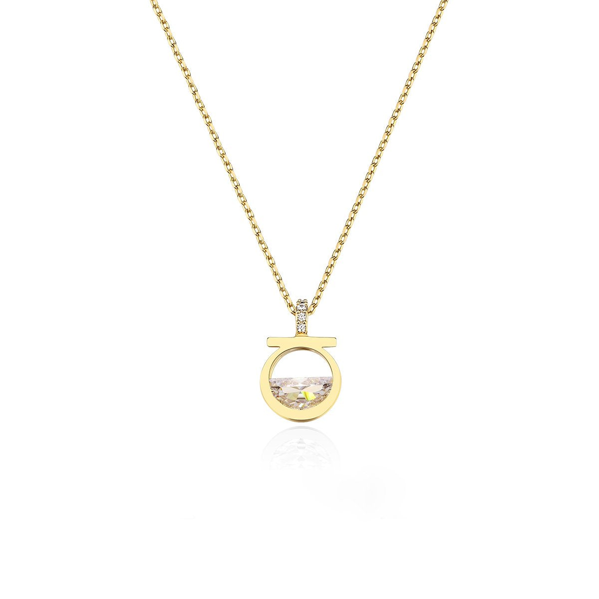 Charming Perfume Round Cut Sterling Silver Necklace