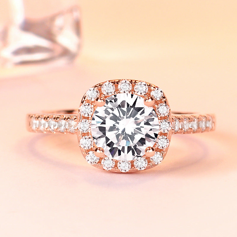 Daisy Round Cut Sterling Silver Ring-TL-Juri Elle