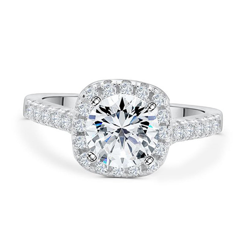 Daisy Round Cut Sterling Silver Ring-TL-Juri Elle