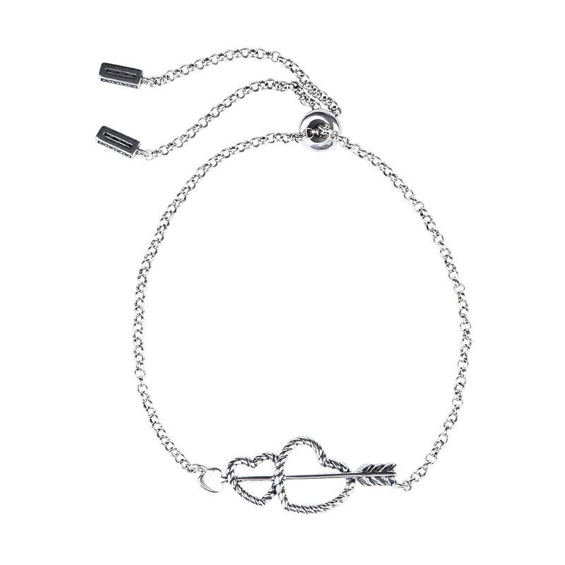 Arrow and Heart Bolo Bracelet-JE-Juri Elle