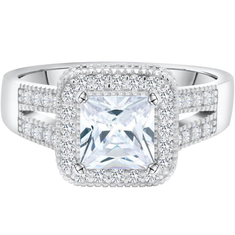 Cherished Princess Cut Sterling Silver Ring-TL-Juri Elle