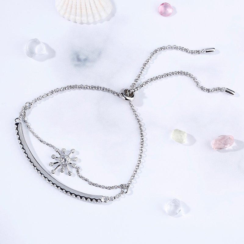 Dandelion Sterling Silver Bolo Bracelet-JE-Juri Elle