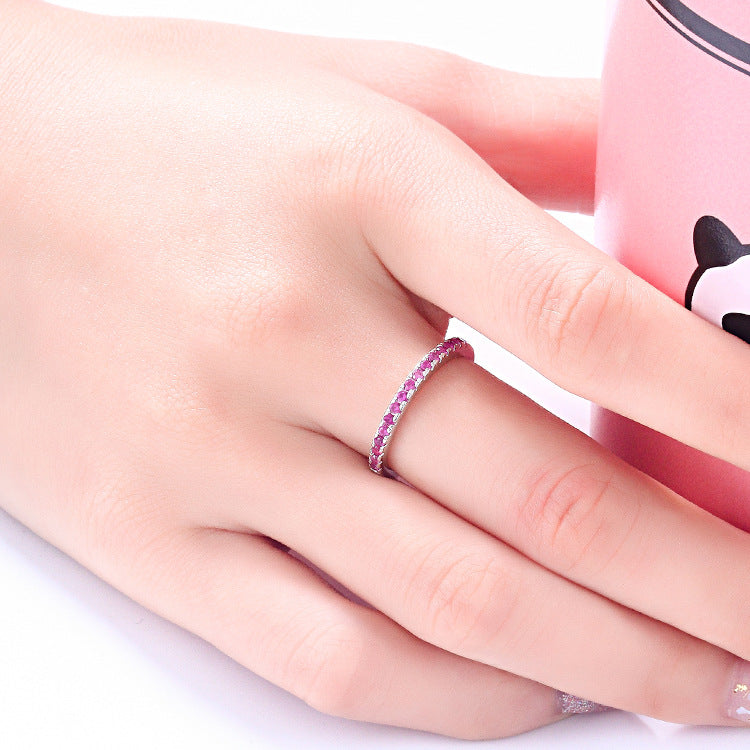 Lovely Round Cut Sterling Silver Ring-TL-Juri Elle