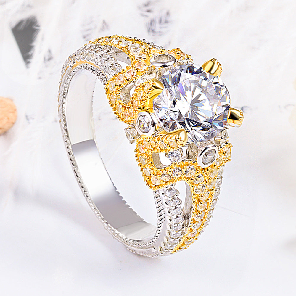 Gorgeous Round Cut Meteorite Silver Ring