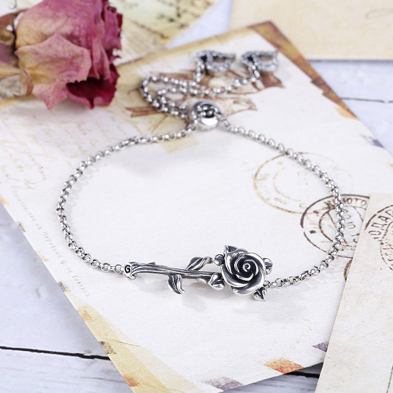 Heart Leaves Rose Branch Bracelet-JE-Juri Elle