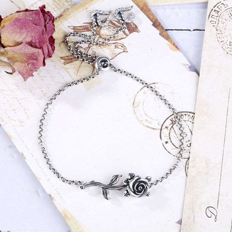 Heart Leaves Rose Branch Bracelet-JE-Juri Elle