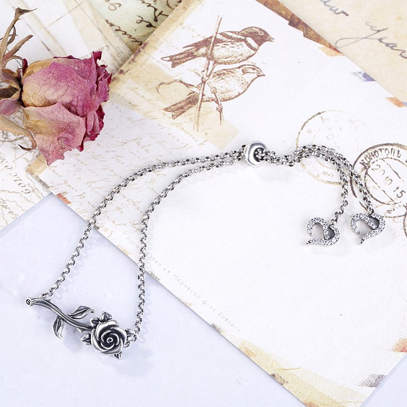 Heart Leaves Rose Branch Bracelet-JE-Juri Elle