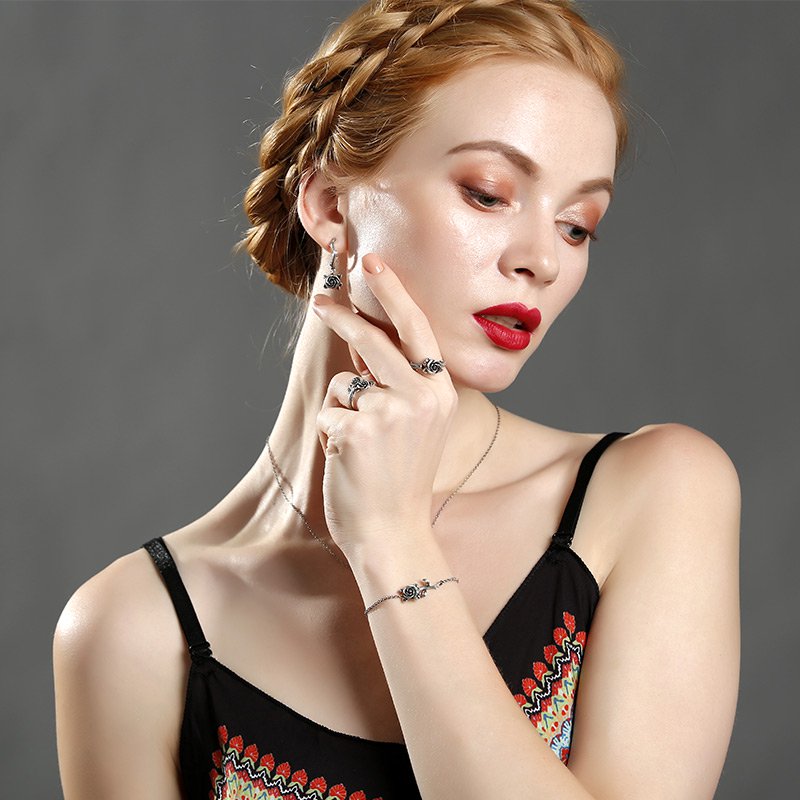 Heart Leaves Rose Branch Bracelet-JE-Juri Elle