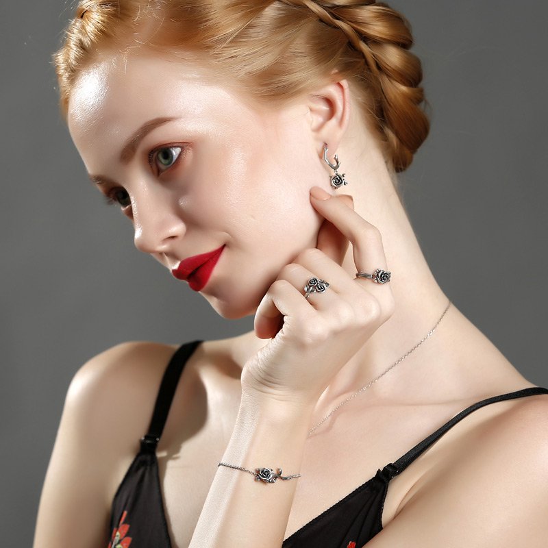 Heart Leaves Rose Branch Bracelet-JE-Juri Elle