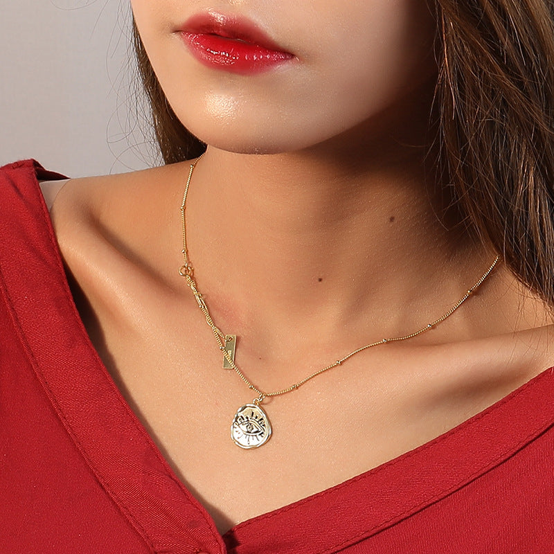Retro Devil's Eye Sterling Silver Necklace
