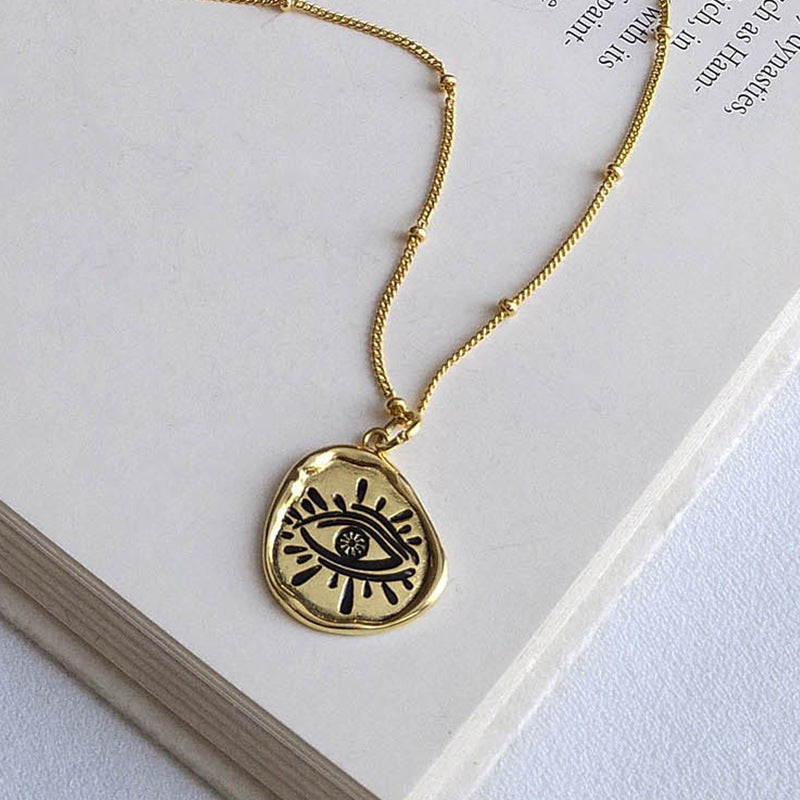 Retro Devil's Eye Sterling Silver Necklace