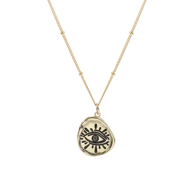 Retro Devil's Eye Sterling Silver Necklace