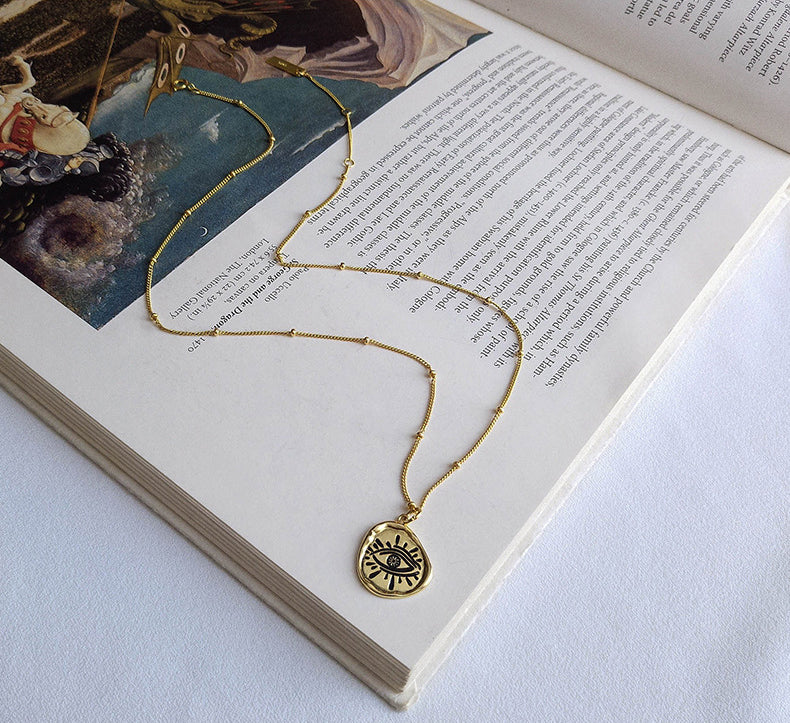 Retro Devil's Eye Sterling Silver Necklace