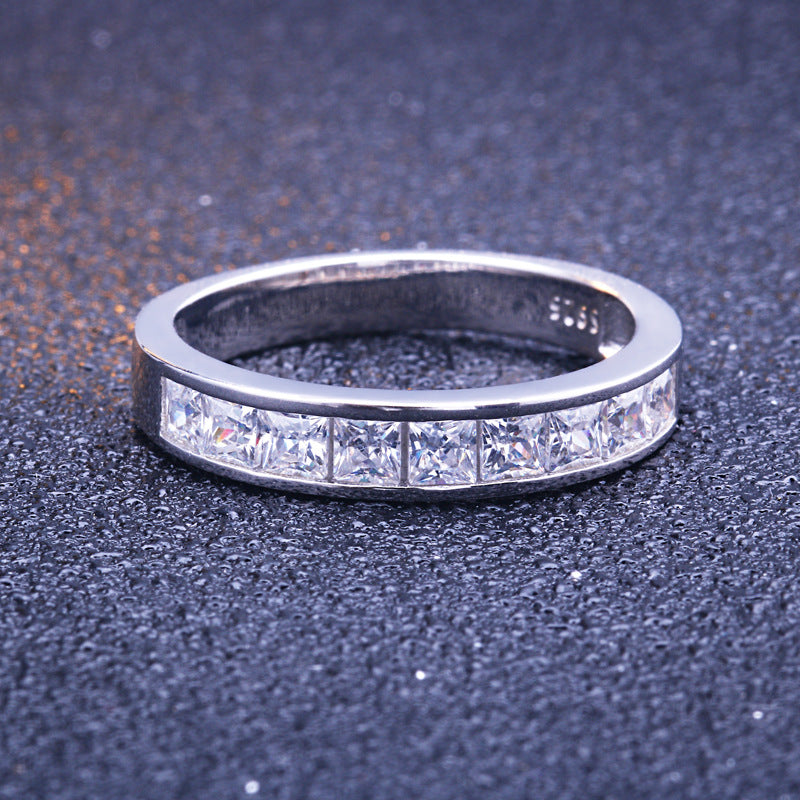Endless Love Princess Cut Sterling Silver Ring-TL-Juri Elle