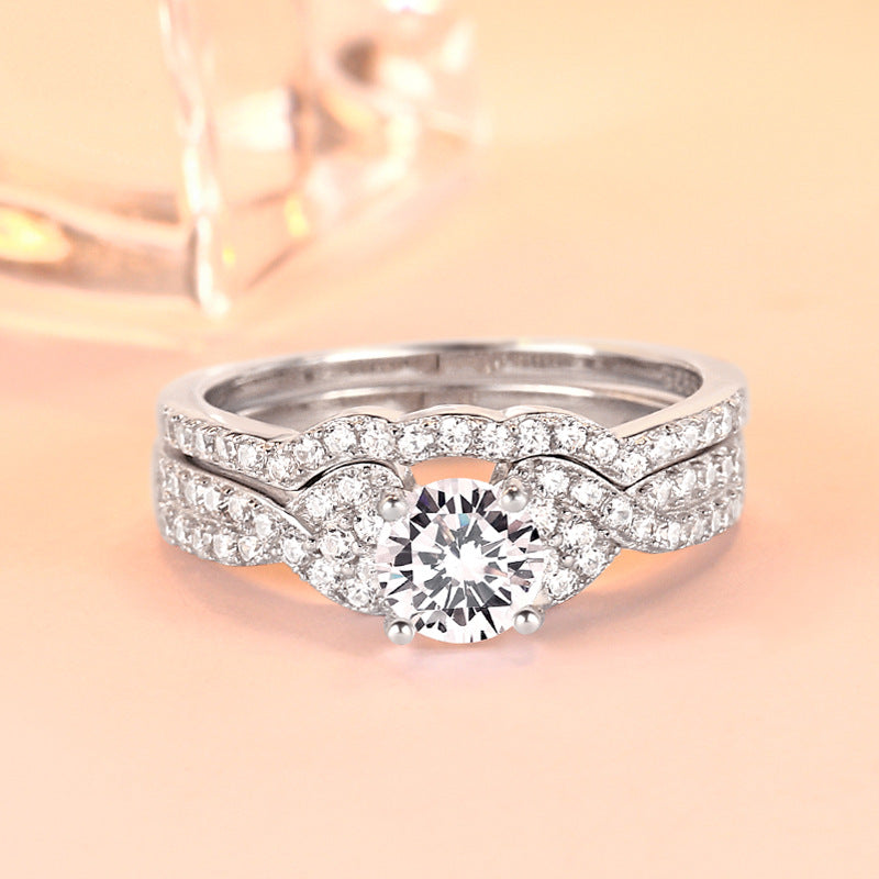 Accompany Round Cut Sterling Silver Ring-TL-Juri Elle