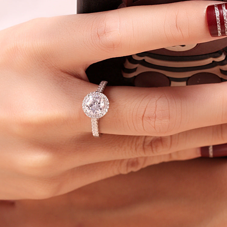 Garland Round Cut Sterling Silver Ring-TL-Juri Elle