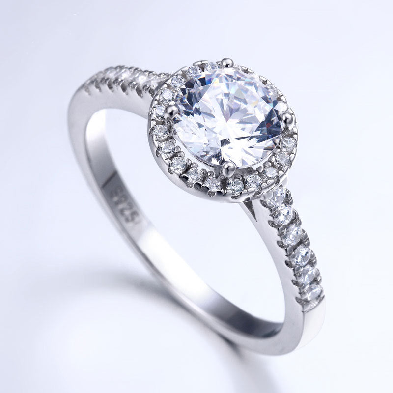 Garland Round Cut Sterling Silver Ring-TL-Juri Elle