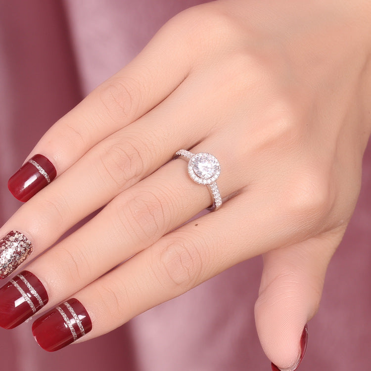 Garland Round Cut Sterling Silver Ring-TL-Juri Elle