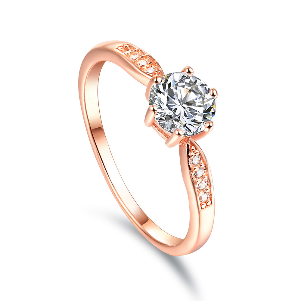 Elegant Round Cut Sterling Silver Ring