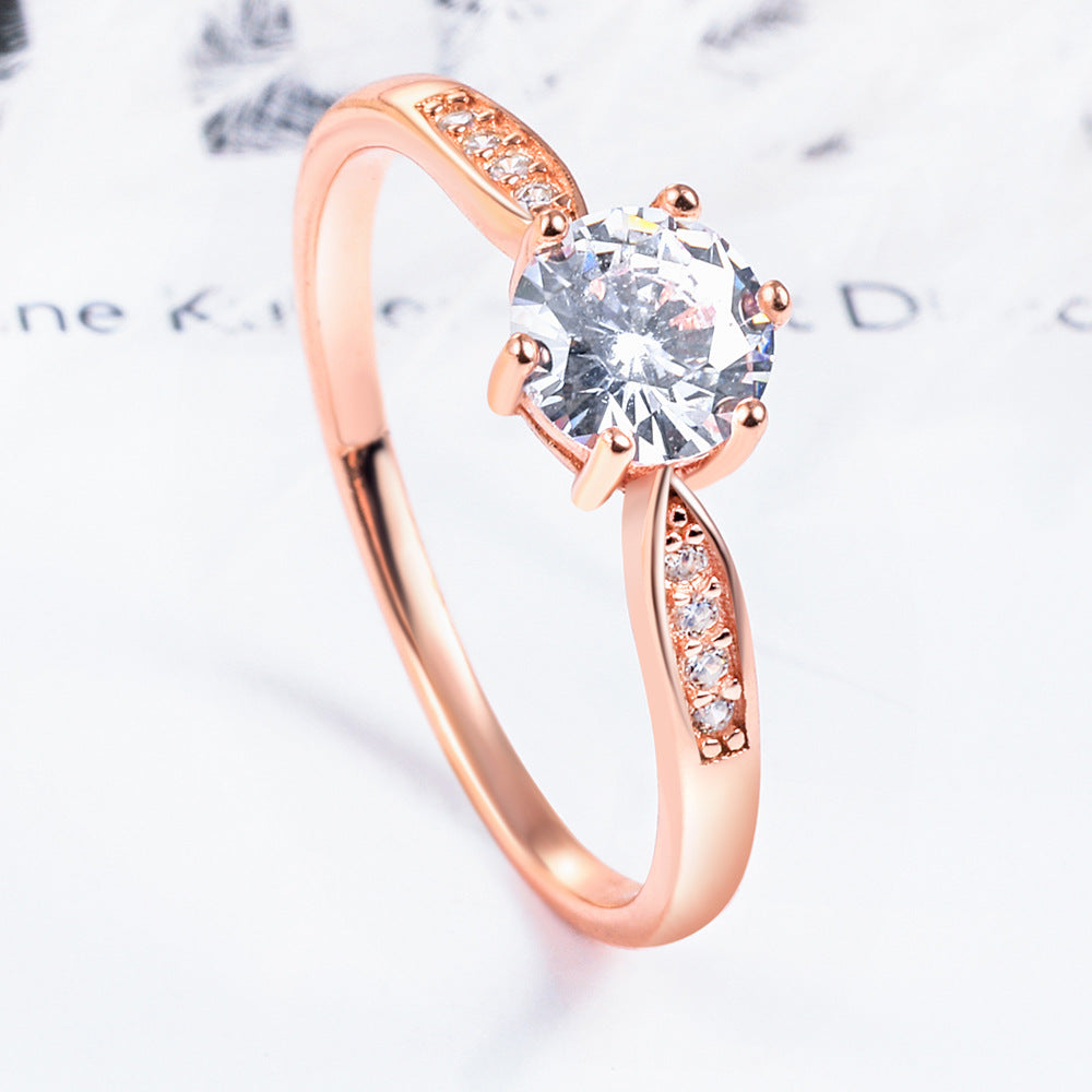 Elegant Round Cut Sterling Silver Ring