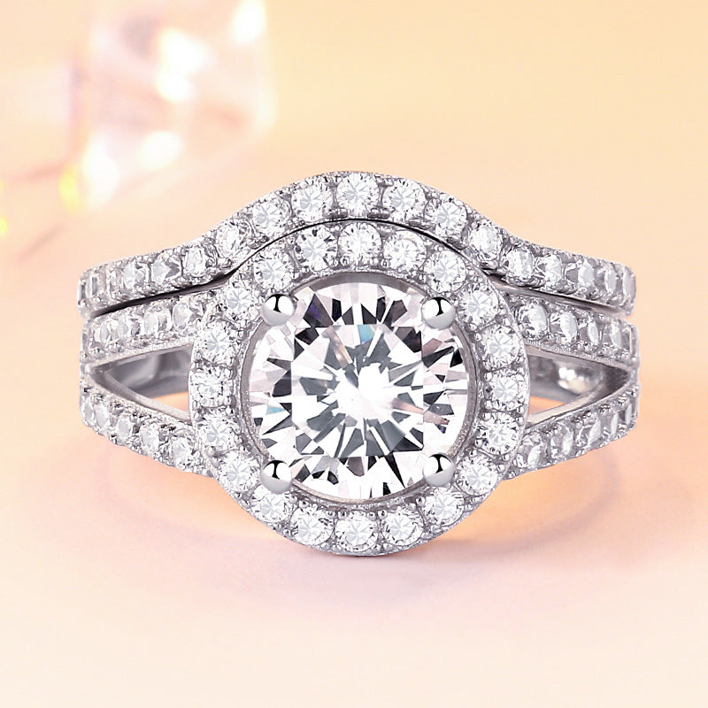 Eye of Happiness Round Cut Sterling Silver Ring-TL-Juri Elle