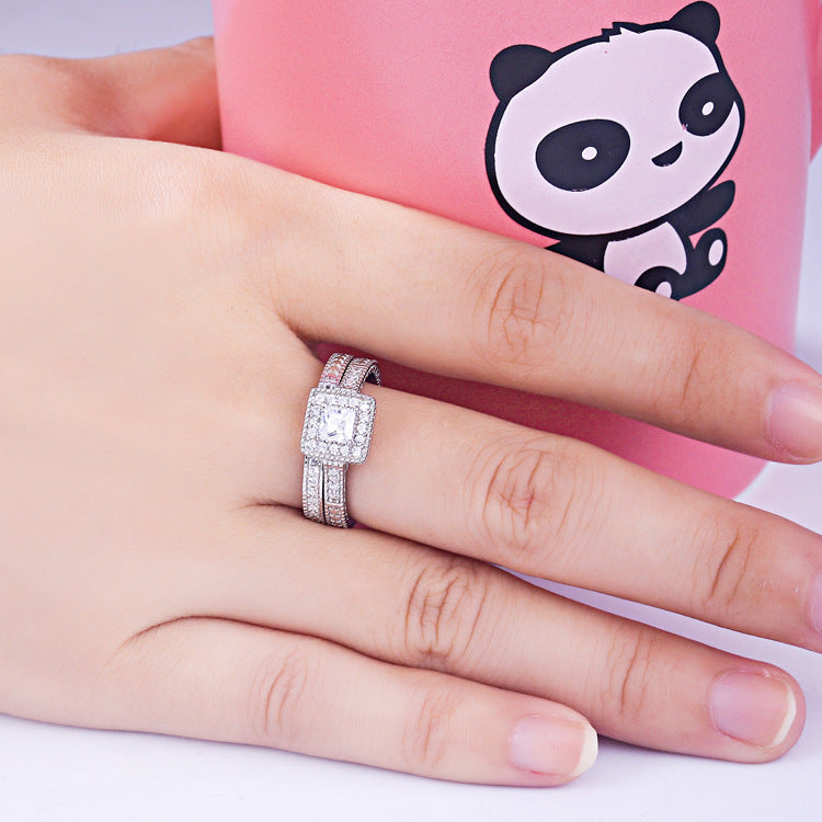 I Do Princess Cut Sterling Silver Ring-TL-Juri Elle