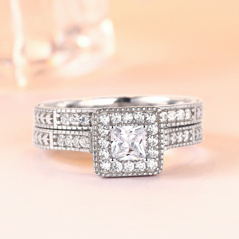 I Do Princess Cut Sterling Silver Ring-TL-Juri Elle