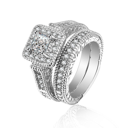I Do Princess Cut Sterling Silver Ring-TL-Juri Elle