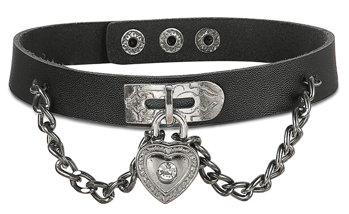 Unisex Heart Choker Collar Necklace