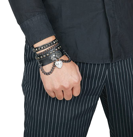 Unisex Punk Rock Leather Bracelet