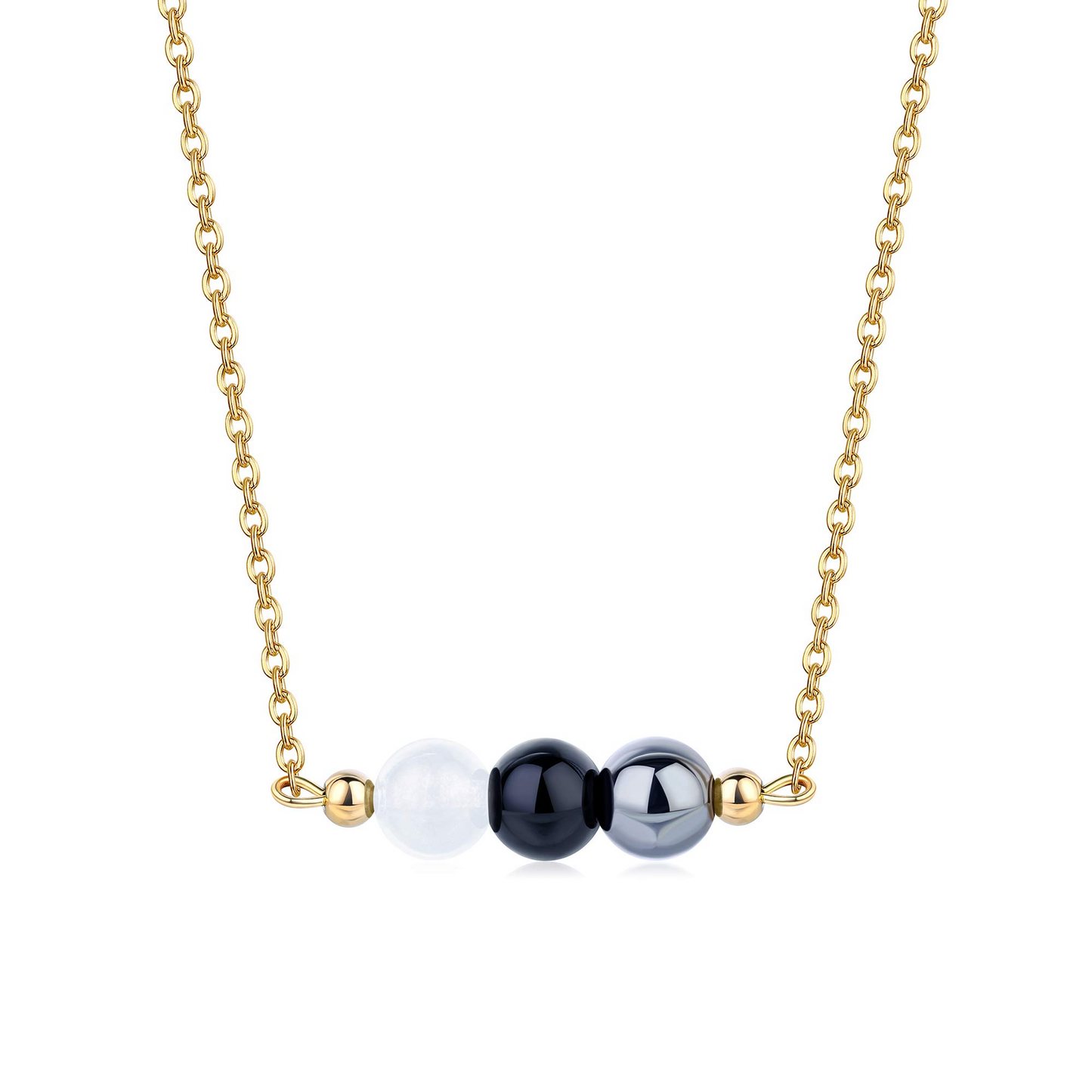 STEEL Empath Protection Healing Rhinestone Necklace