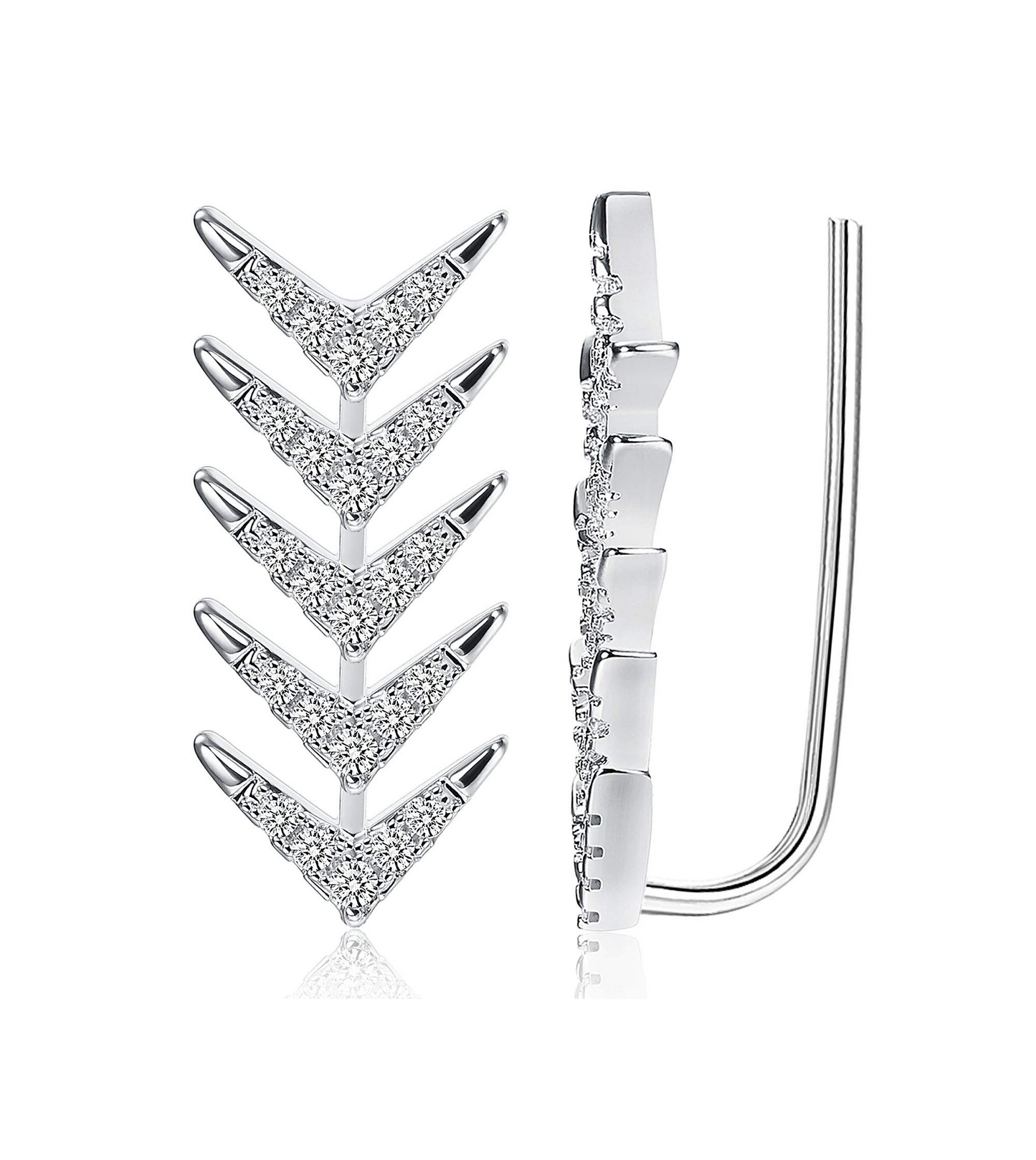 Arrow Crawler Cuff Earrings