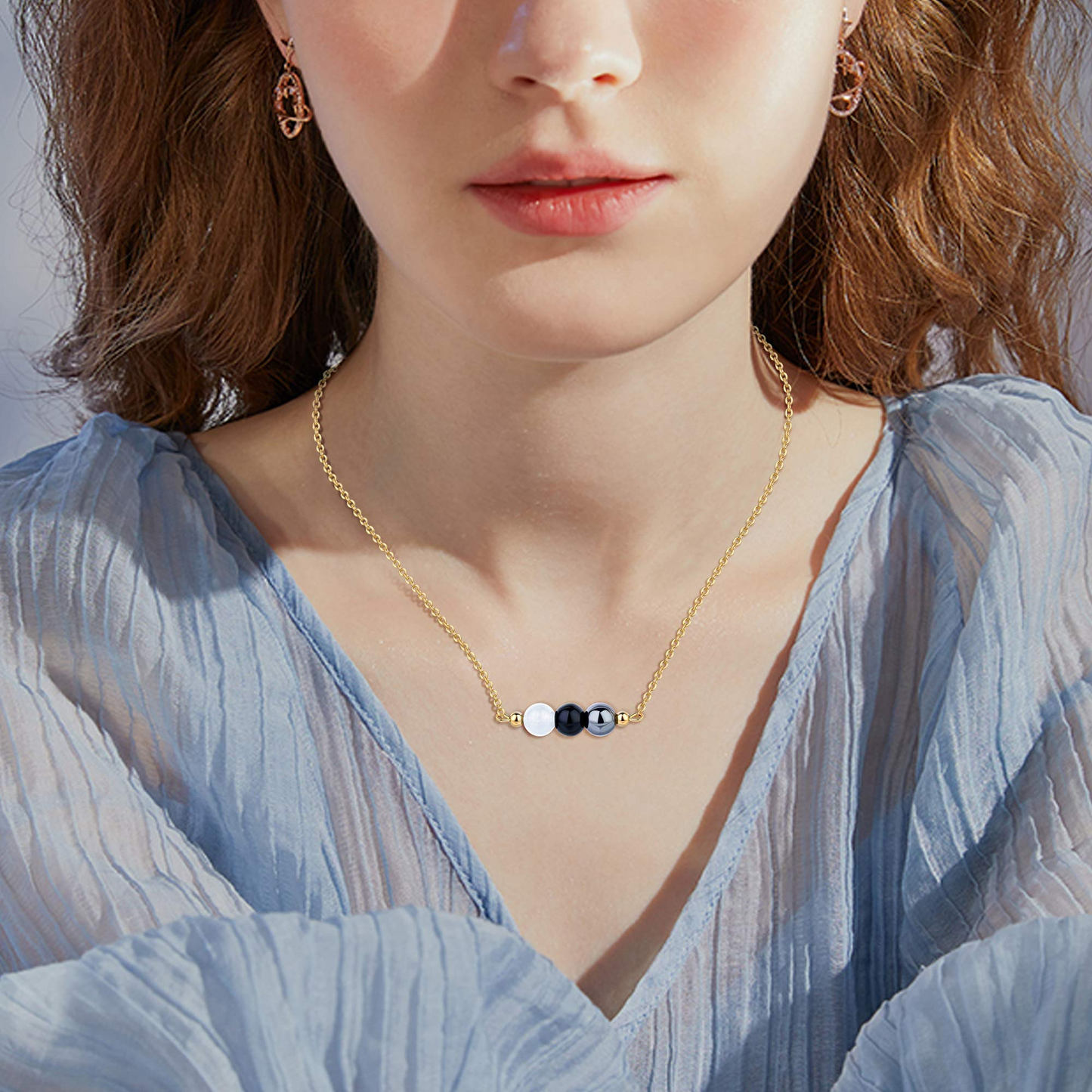STEEL Empath Protection Healing Rhinestone Necklace