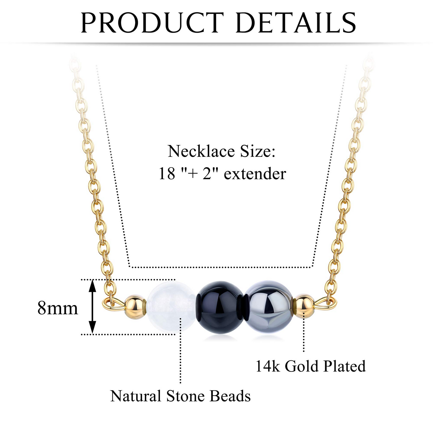 STEEL Empath Protection Healing Rhinestone Necklace