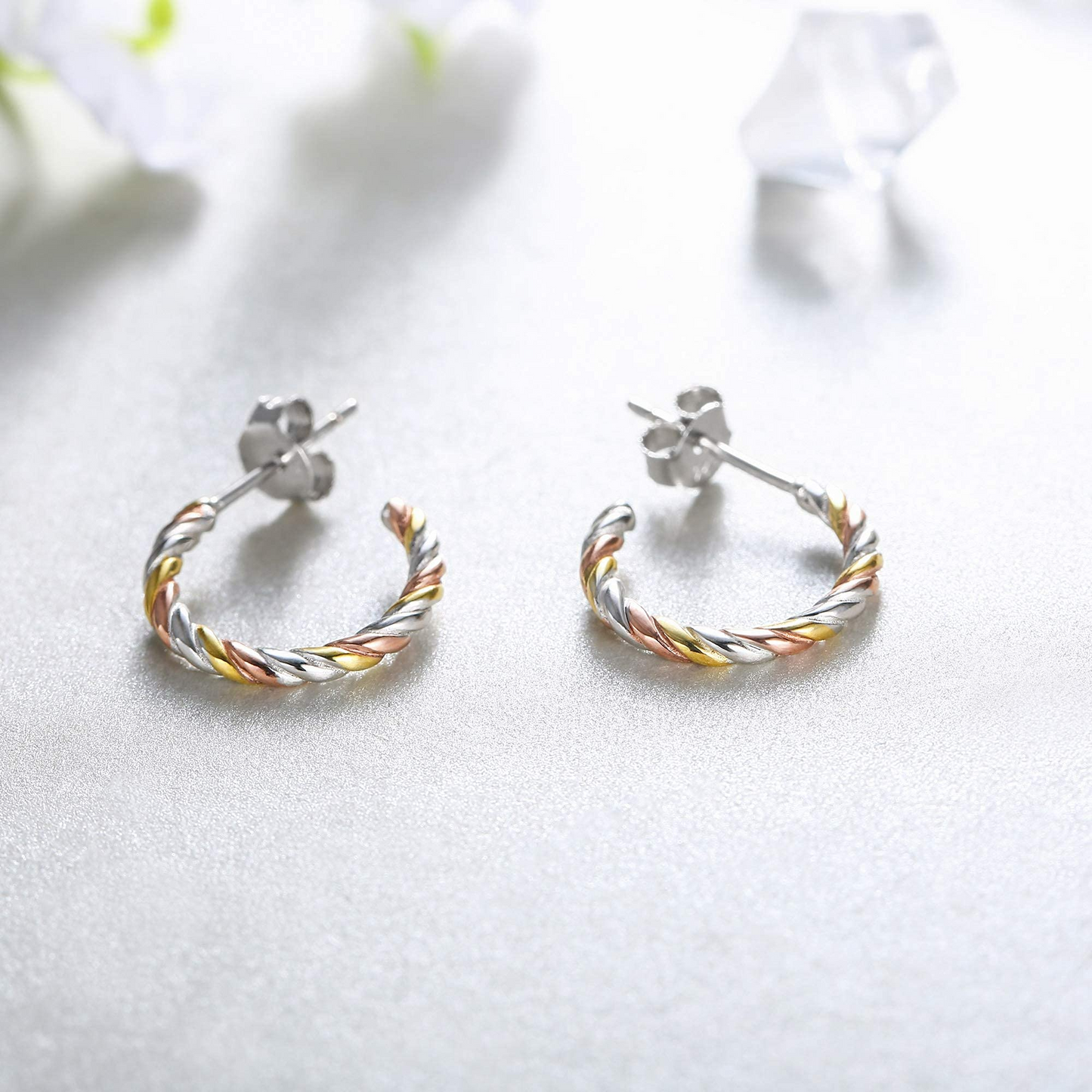 Twisted Half Hoop Earrings